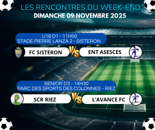 ANNONCES MATCHS DIMANCHE